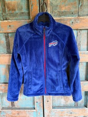 NFL Women's Fleece Buffalo Bills Jacket - Royal Blue with Red Trim